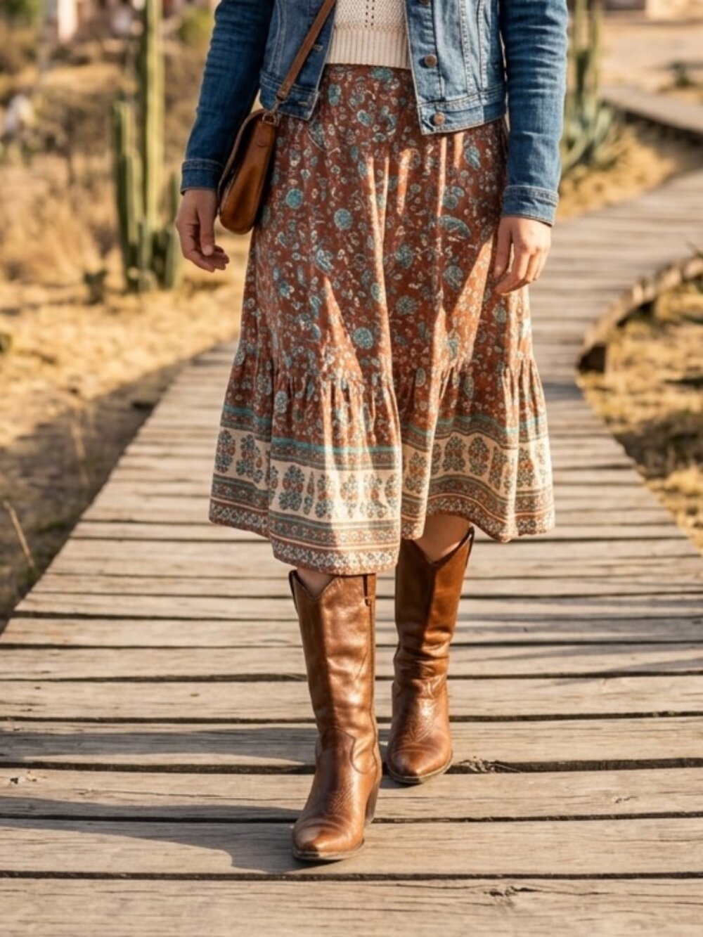 Maria Gonzalez Mexican Cowboy Leather Pointy Boots with Decorative Stitching
